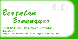 bertalan braunauer business card